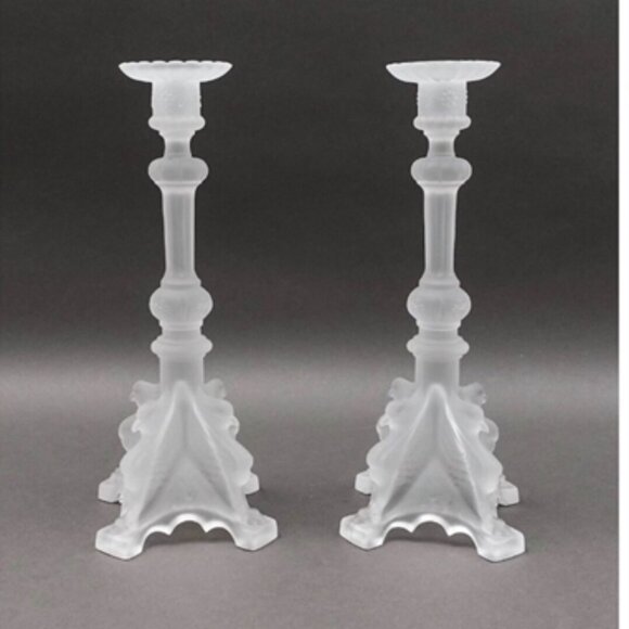 Crystal Candlesticks - Picture 1 of 3